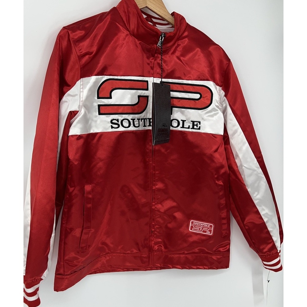 Southpole satin windbreaker/track jacket Vintage Size Medium (14-b71)